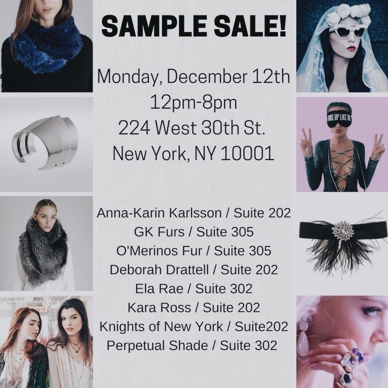 Multibrand Designer Sample Sale, New York, December 2016