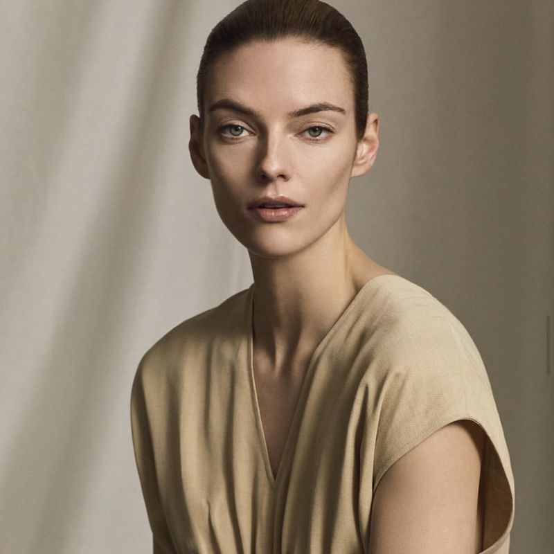 【FABIANA FILIPPI】 Fabiana Filippi Suede Leather Sleeveless Sheath Dress Size
