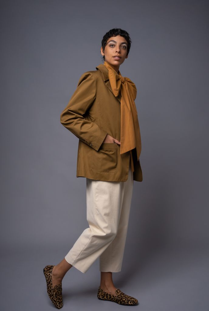 Grammar - Boxy Blazer Sample - Umber Twill - Oversized M