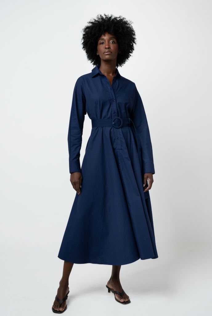 Grammar - The Feminine Dress - French Navy - Size 4 - Imperfect